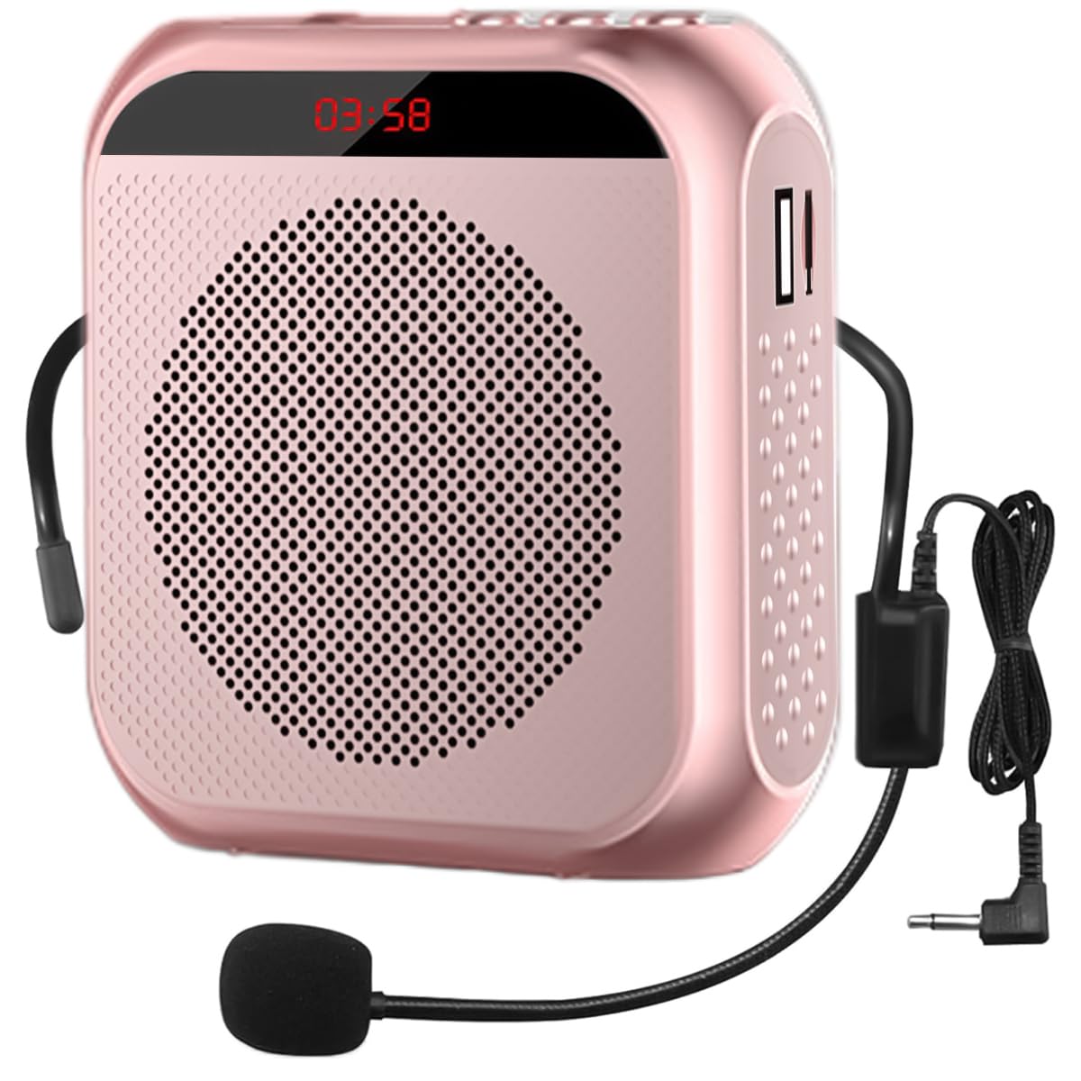 ZORBES Voice Amplifier Microphone Headset Set 1800 mAh, USB Rechargeable Support TF Card/Flash Drive, with Strap Belt, Portable Voice Amplifier for Teachers, Classroom, Meetings, Yoga, Tour Guides ZORBES Voice Amplifier Microphone Headset Set 1800 mAh, USB Rechargeable Support TF Card/Flash Drive, with Strap Belt, Portable Voice Amplifier for Teachers, Classroom, Meetings, Yoga, Tour Guides